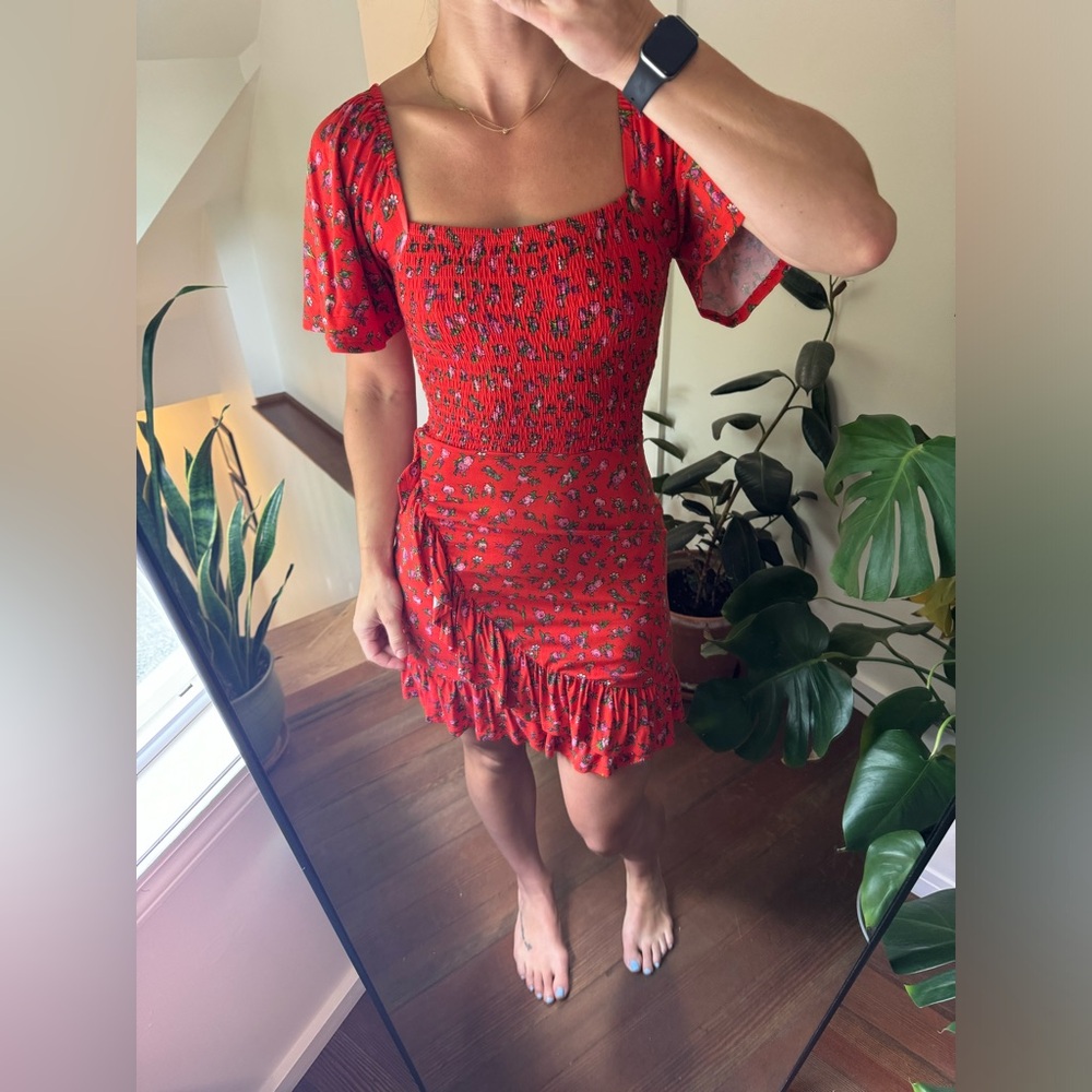 Red floral ASOS mini